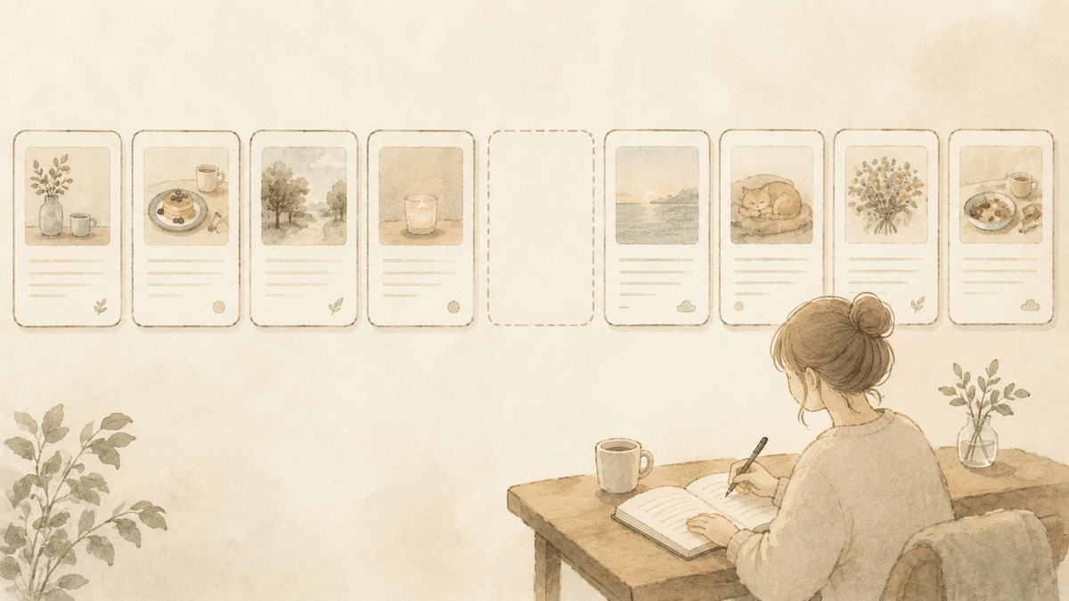 1日だけ空白があっても日記を続けられたことを示す図
